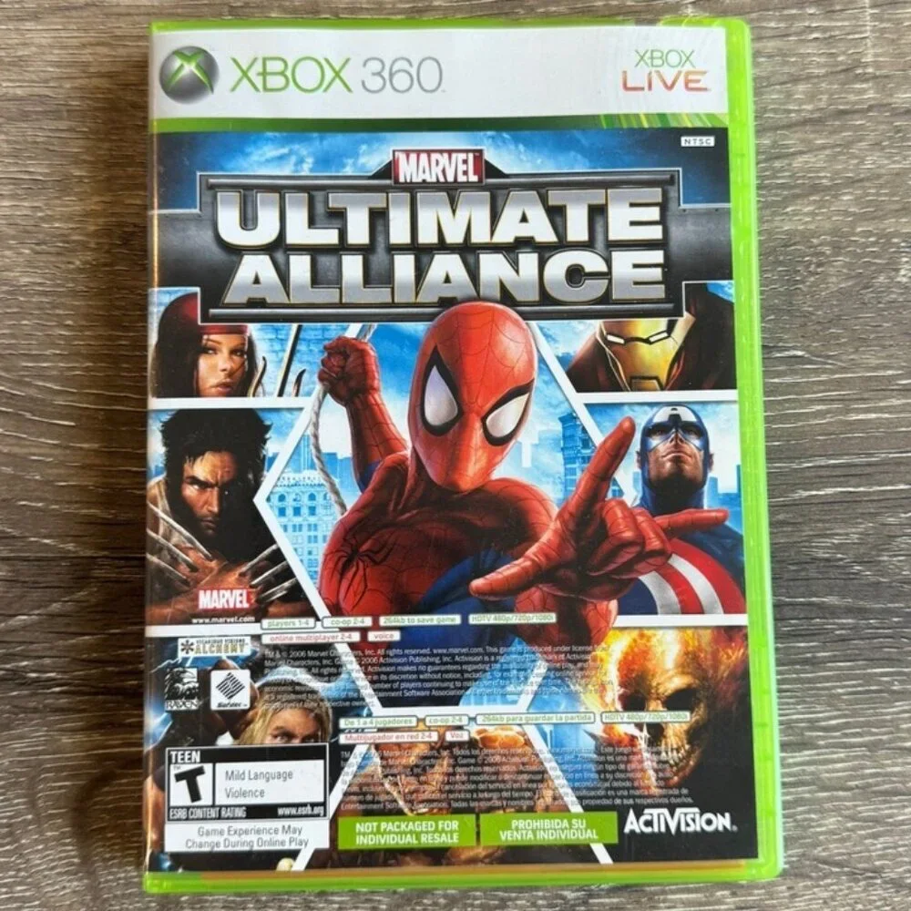 Microsoft Xbox 360 Live Marvel Ultimate Alliance/Forza Motorsport 2 Games.